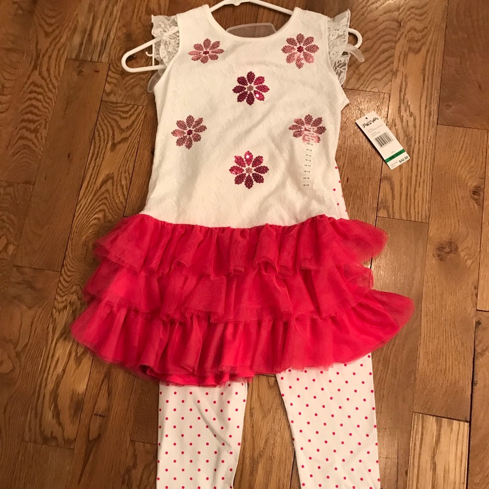 Flipdoodles two piece dress and leggings set